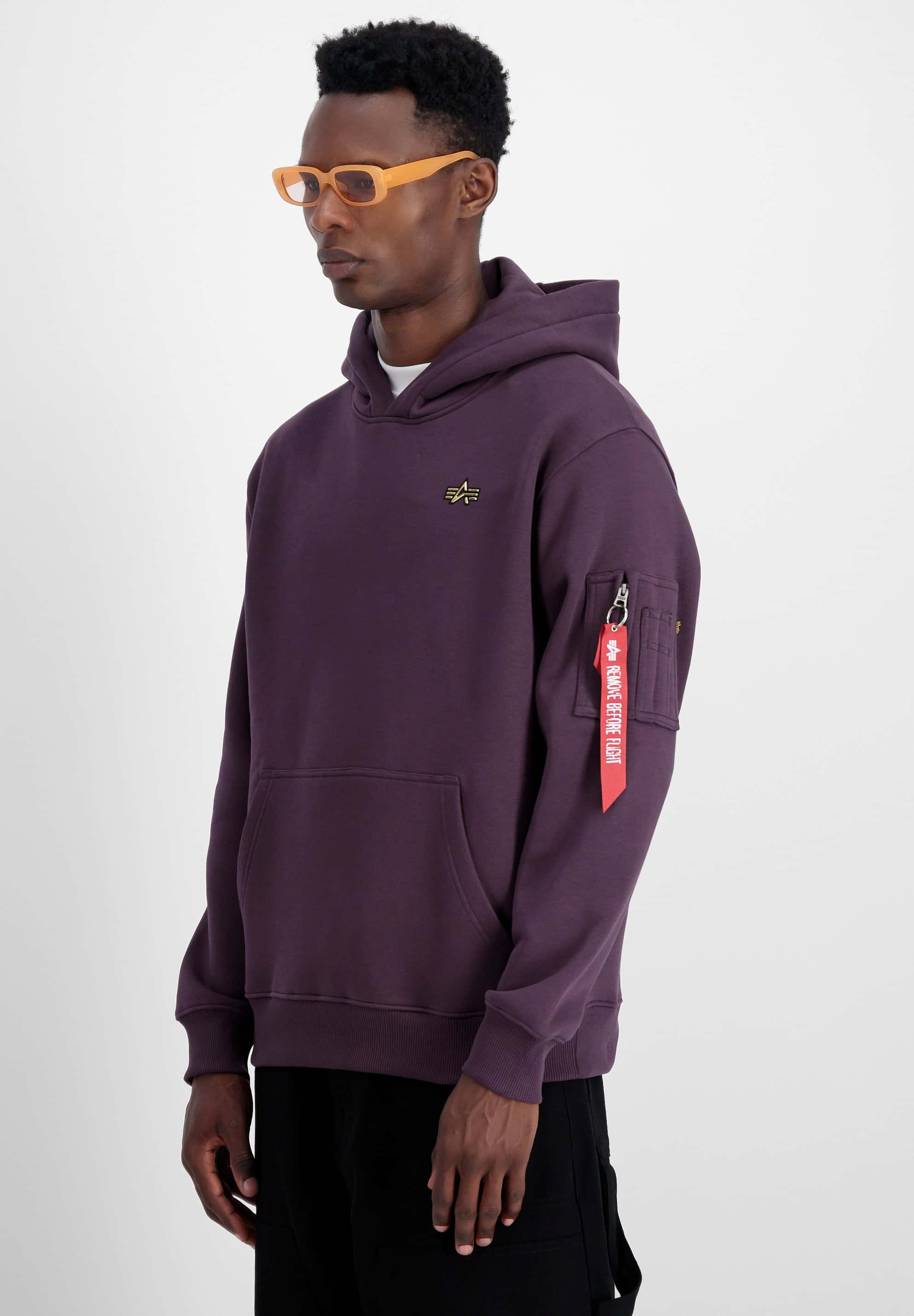 Alpha Industries Small Logo Hoodie Dark Cherry