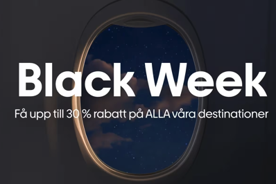 Upp till 30 % rabatt på alla destinationer hos Norwegian