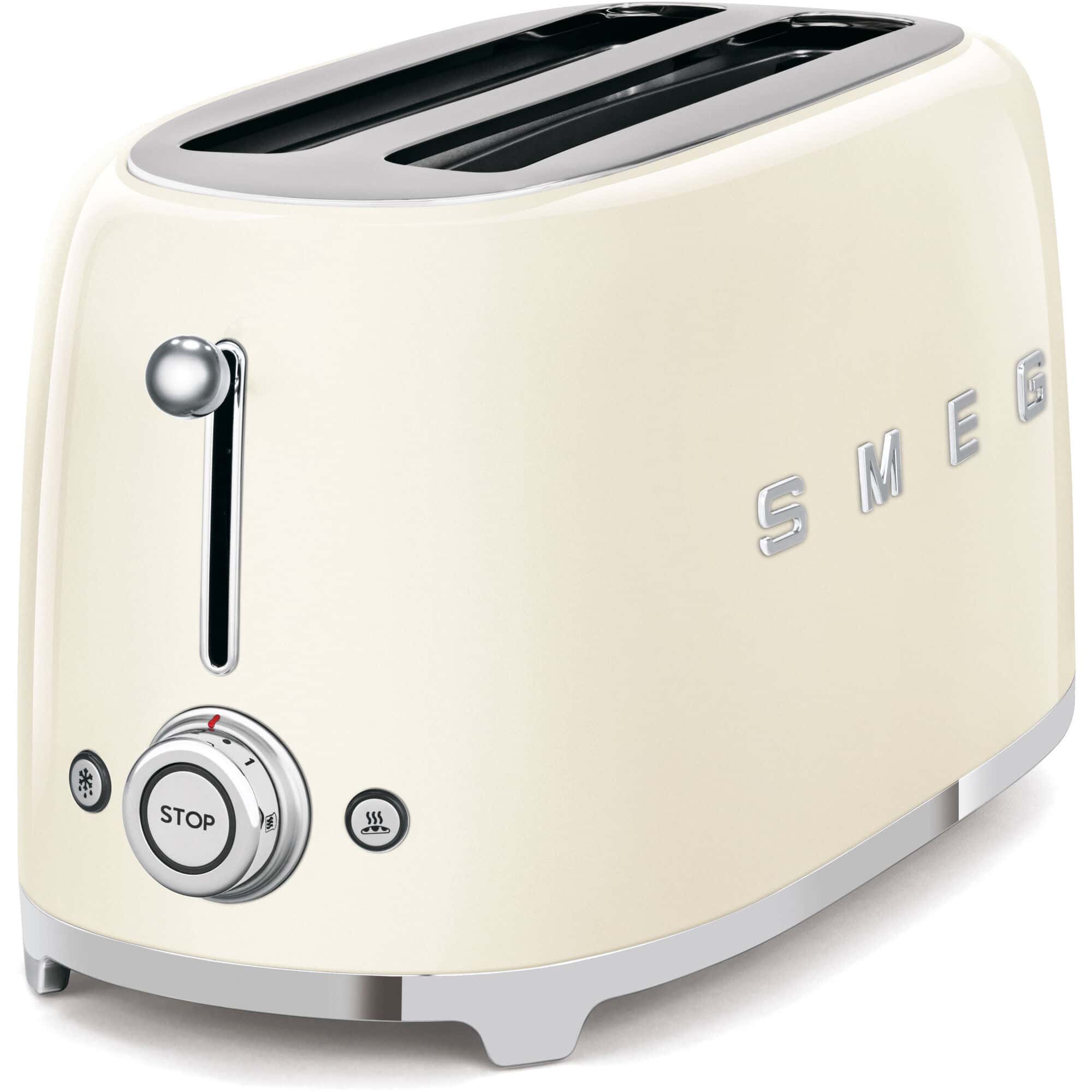 Smeg TSF02CREU Brödrost 4 Skivor Creme