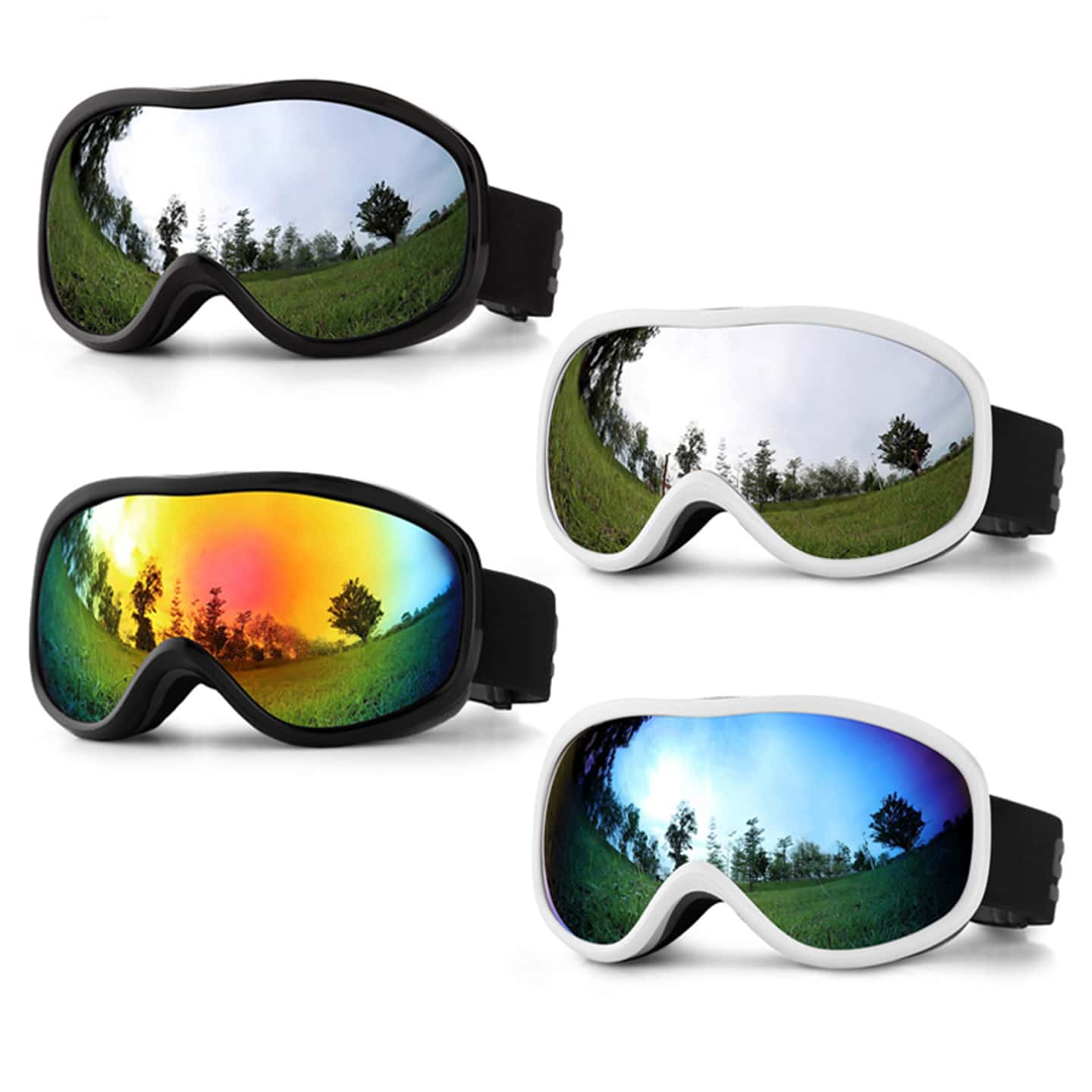 Spegelglas Skidglasögon med UV400 Skydd