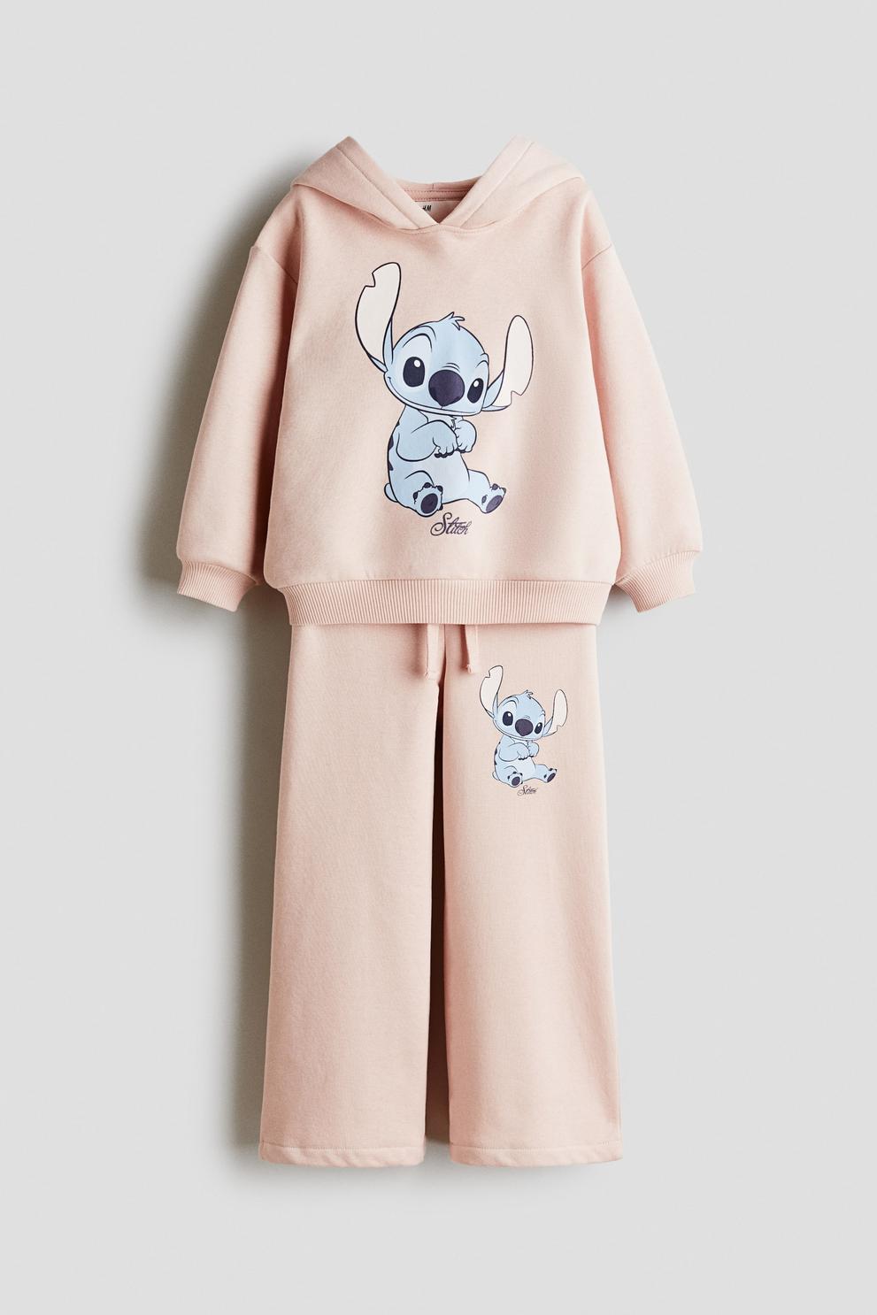 2-delat sweatshirtset med tryck - Ljusrosa/Lilo & Stitch - BARN | H&M SE
