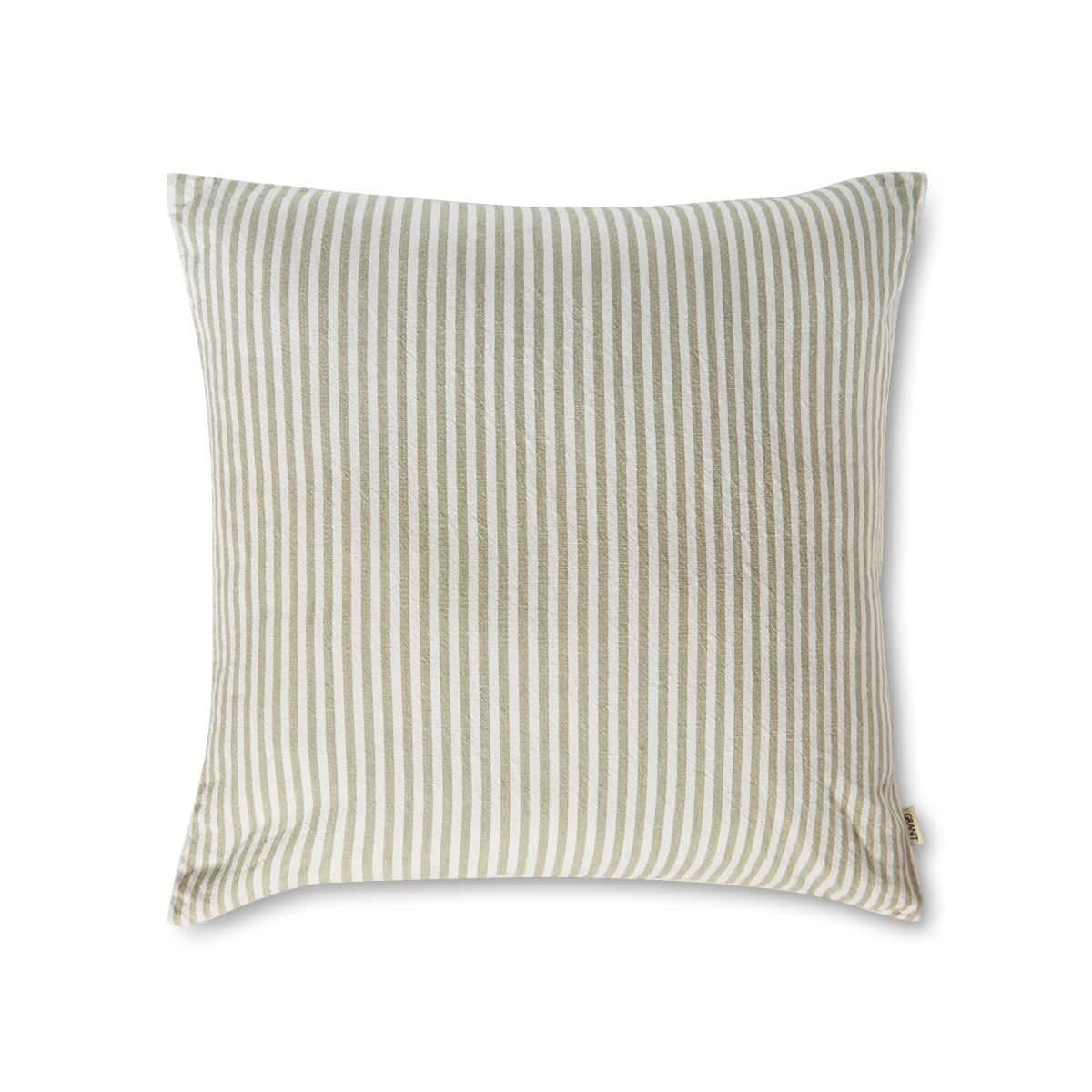 Kuddfodral Randigt Linnemix 50x50cm Mocca