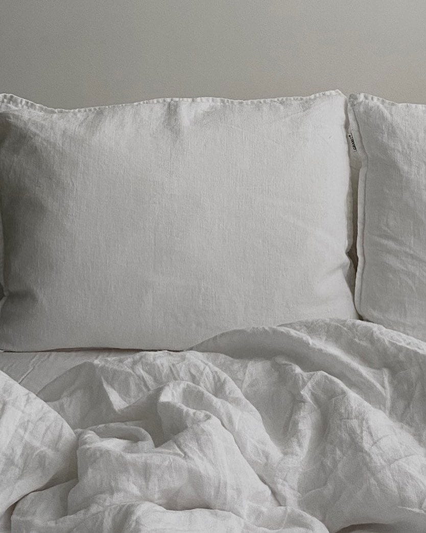 Kuddfodral Randigt Linnemix 50x50cm Mocca