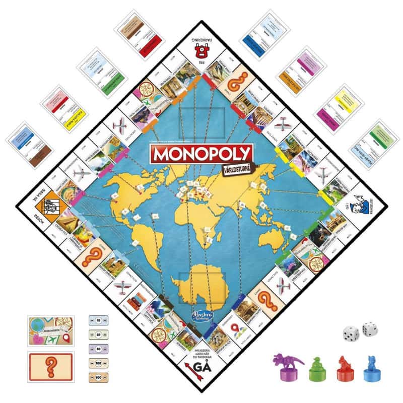 Monopoly Världsturné Brädspel Sverige