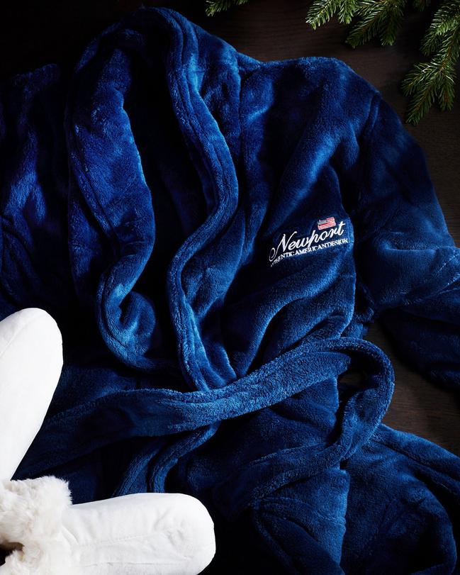 Jamesport blå bomullsmorgonrock