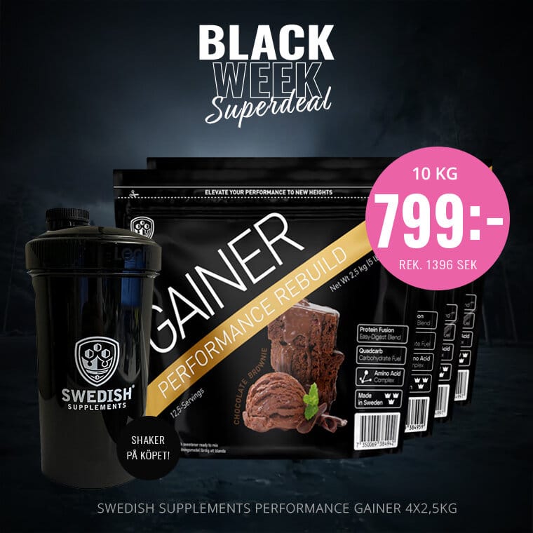 Black Week 2025 – Träningsprodukter & Kosttillskott