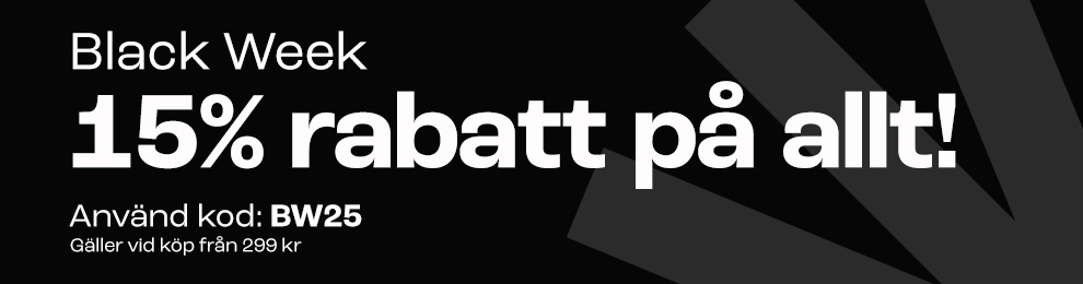 Black Week - 15% rabatt på allt