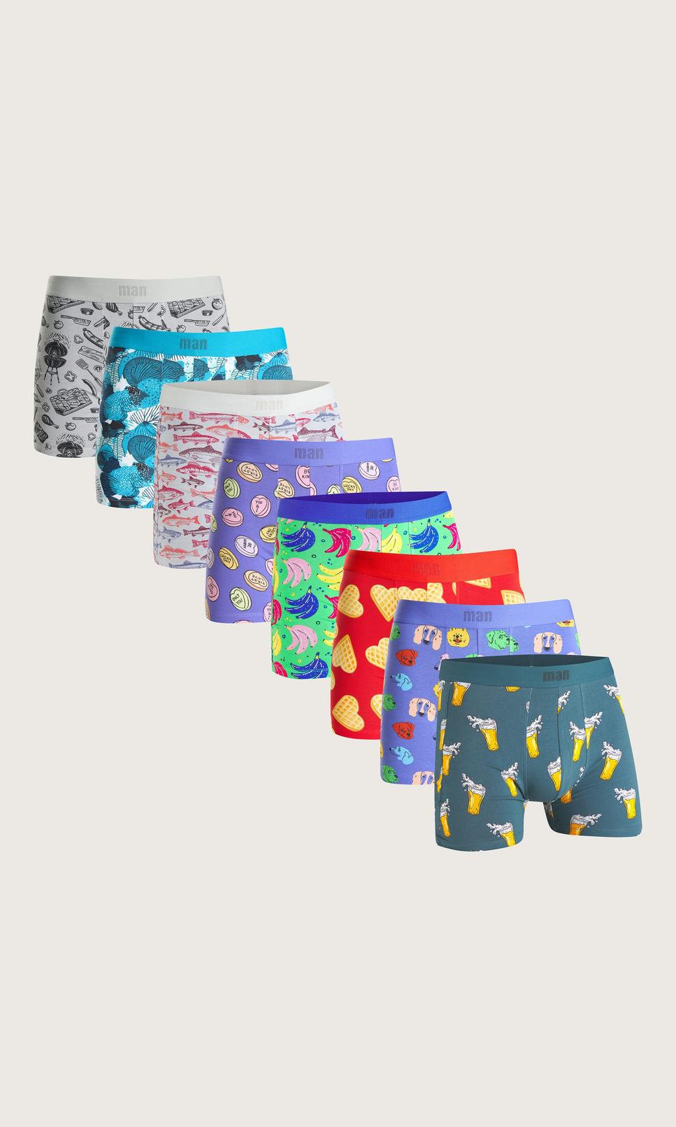 Flerfärgad 8-pack Classic Boxer Herr