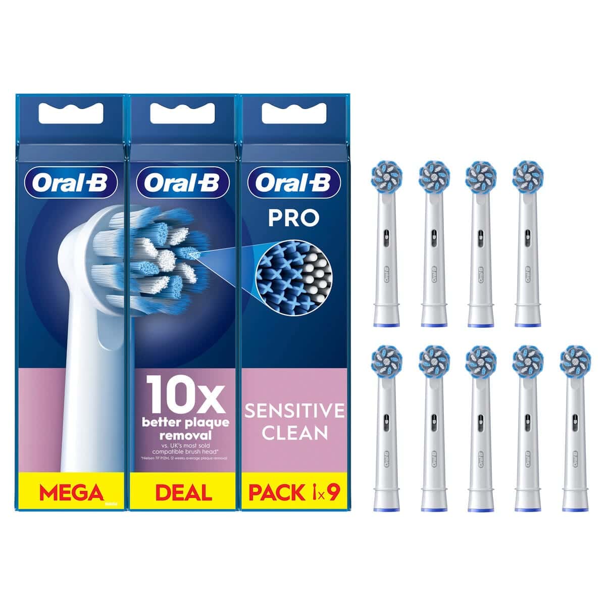 Oral-B Sensitive Clean borsthuvuden vit