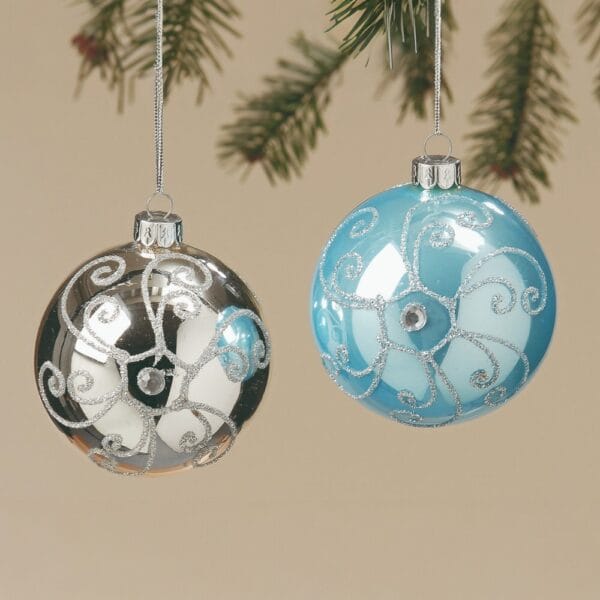 Glaskulor för Julgran Set om 6