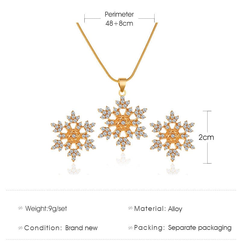 Elegant Halsbandset med Snöflingedesign