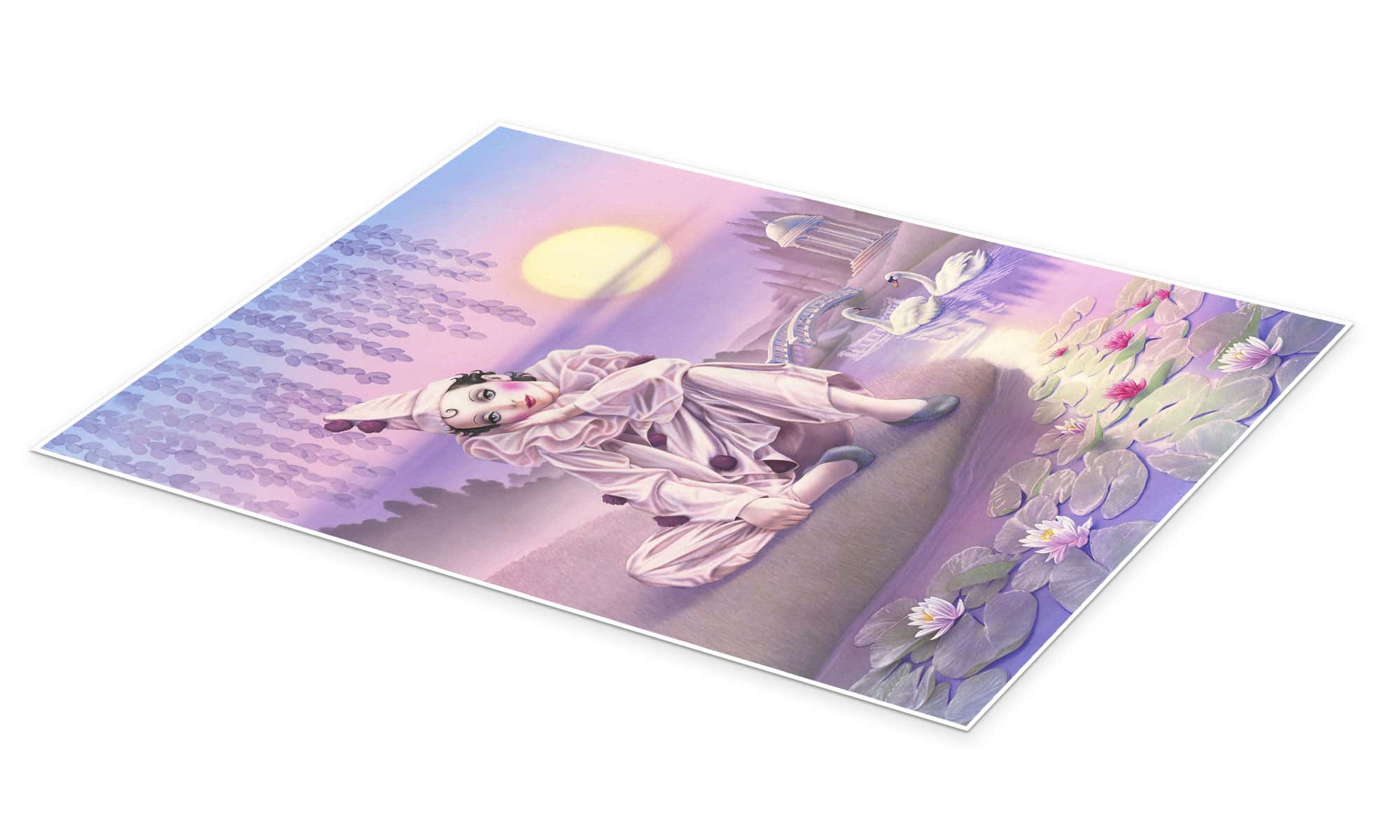 Pierrot och svanar av Andrew Farley poster