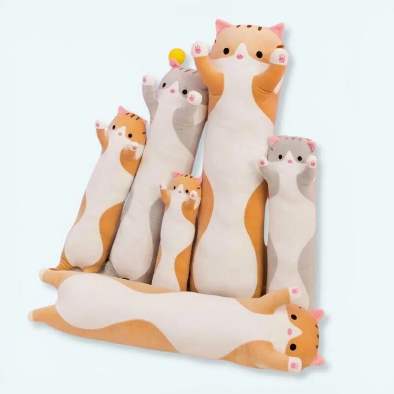 Stor Plyschkudde Katt Gosedjur