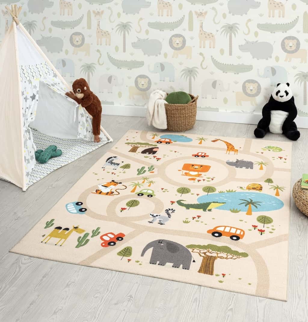 Play Animals Beige Barnmatta