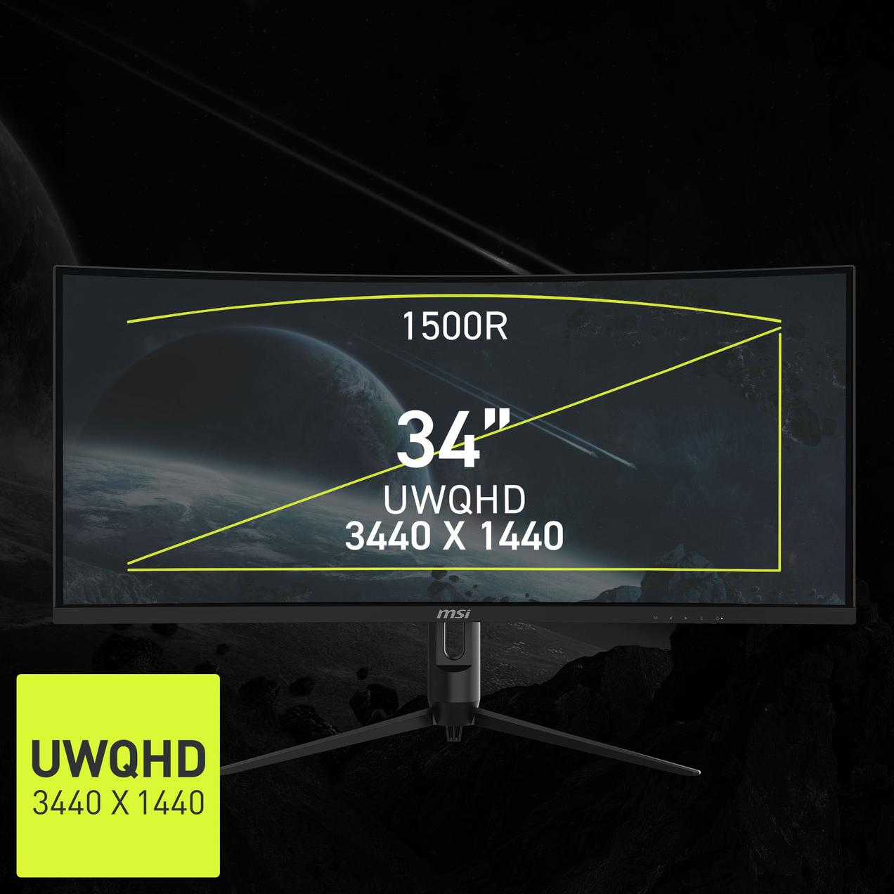 MSI MAG 342CQR E2 34" 180Hz Datorskärm