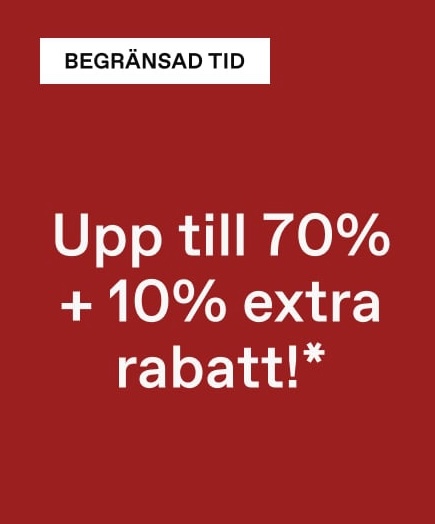 Upp till 70 % rabatt + 10 % extra rabatt hos Booztlet