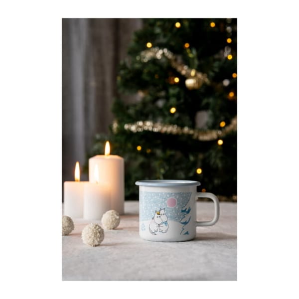 Lucka 4 - Mumin Emaljmugg 37cl Låt Det Snöa