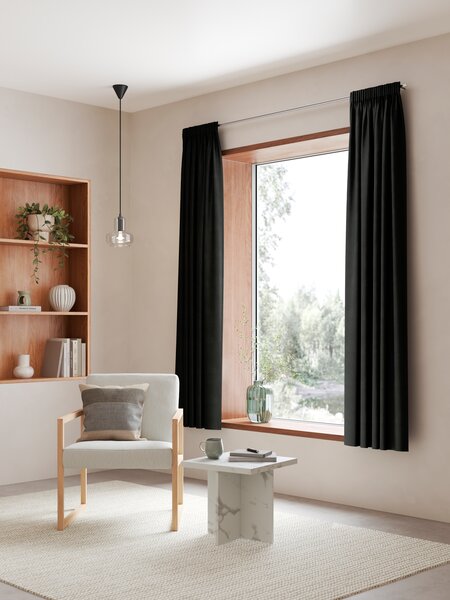 Ljusdämpande Gardin AMUNGEN Svart 140x175