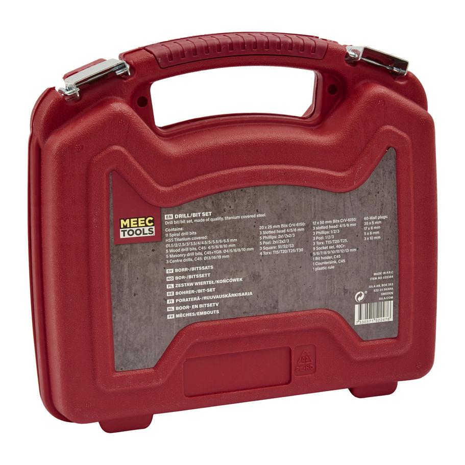 Borr- och Bitssats 128 Delar Meec Tools