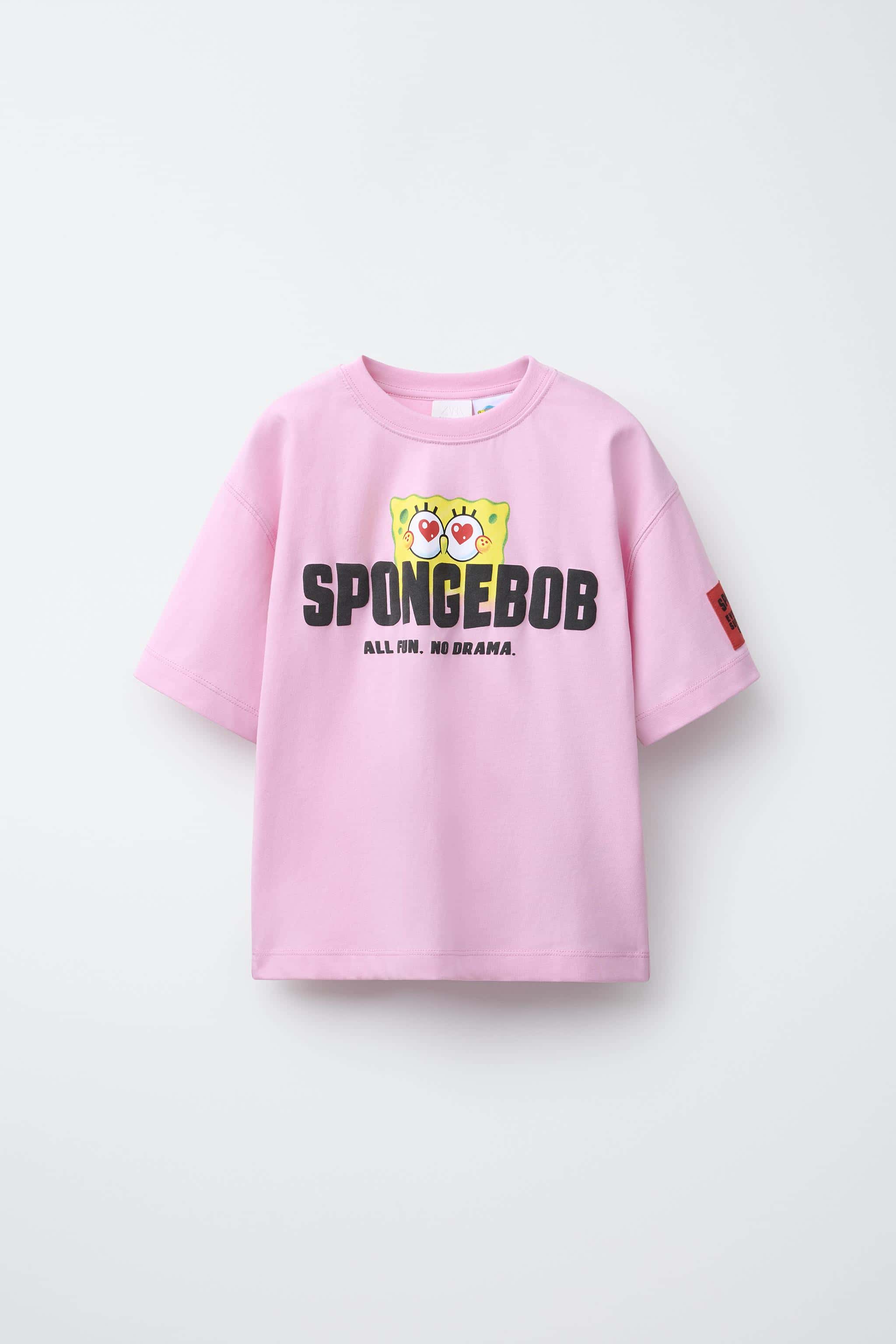 Rosa T-shirt med Svampbob Fyrkant