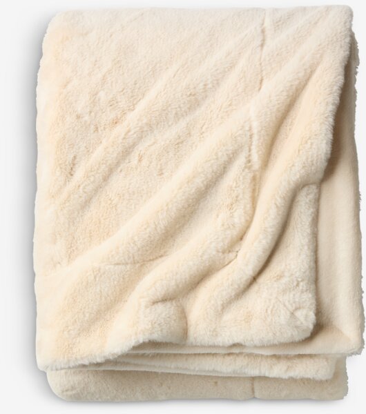 Beige Pläd MYGGBLOM 130x170