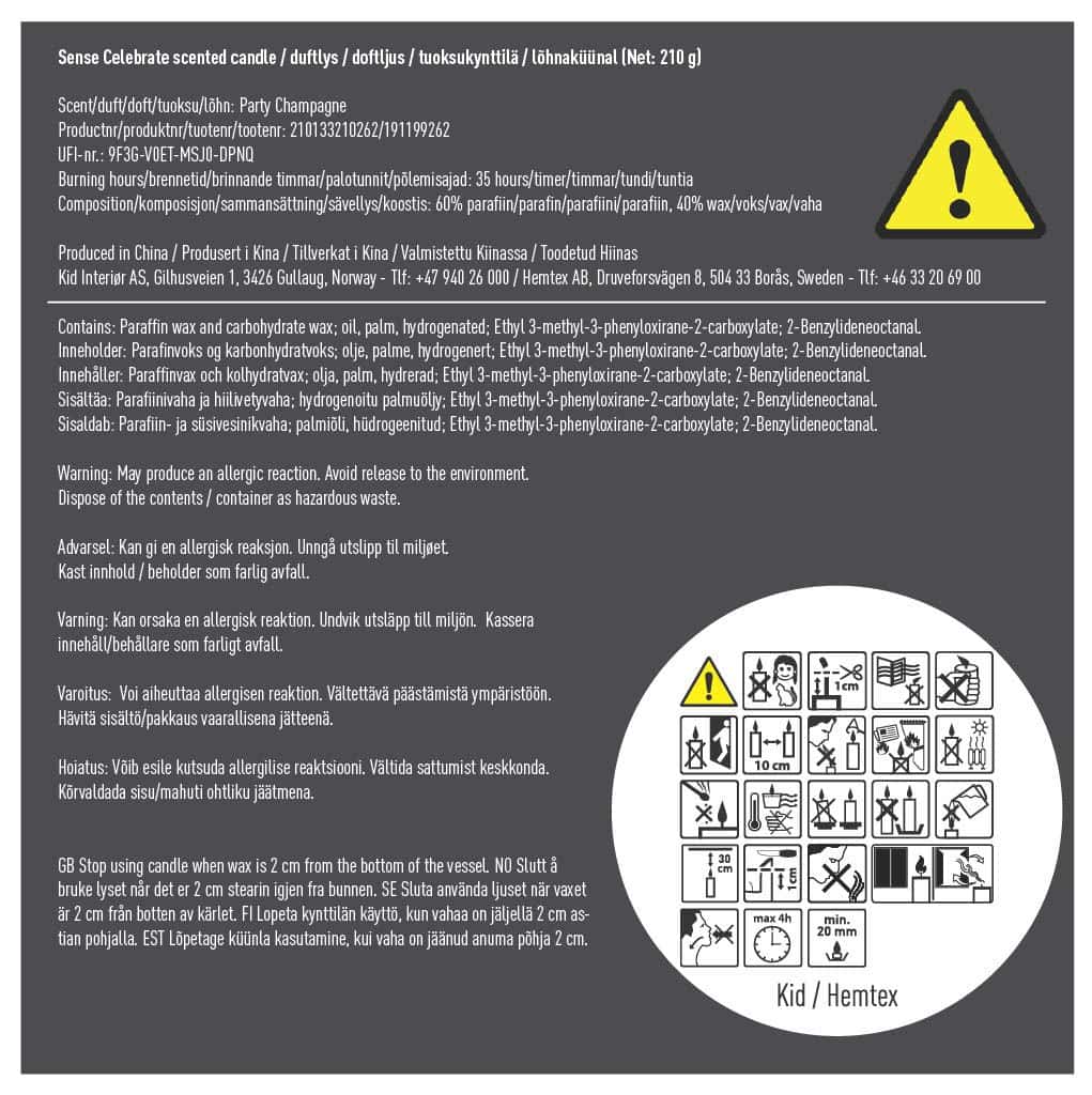 Sense Celebrate Doftljus Champagne