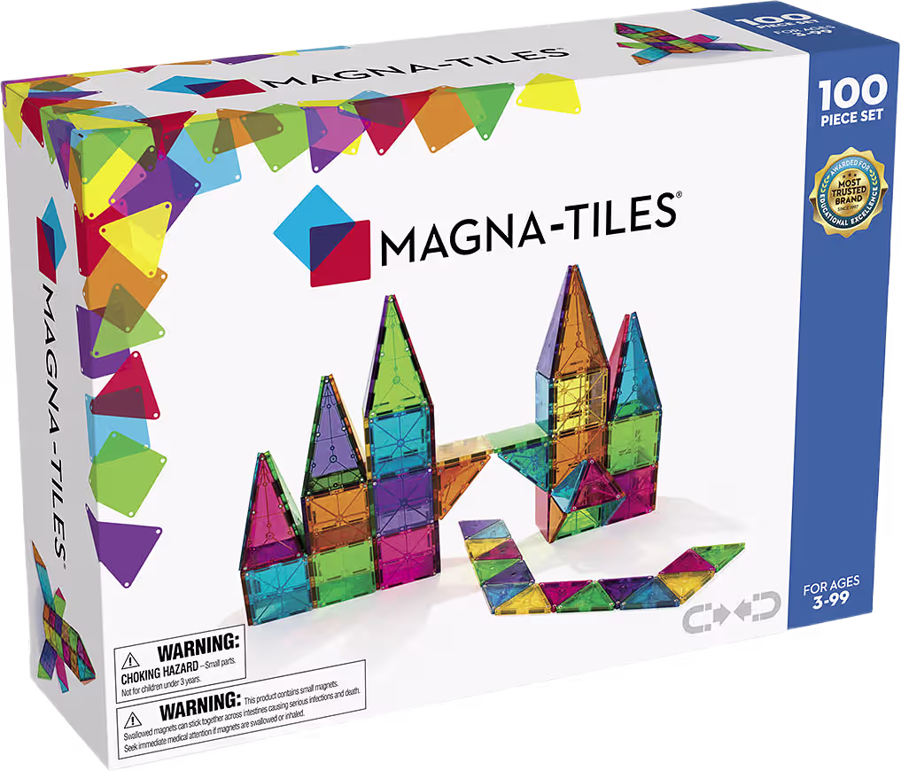 MAGNA-TILES® Klara Transparenta Byggplattor 100 delar
