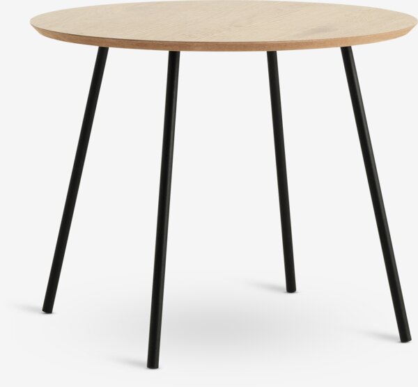 Hörnbord NYBO Ø40 Varm Ekfärg Svart