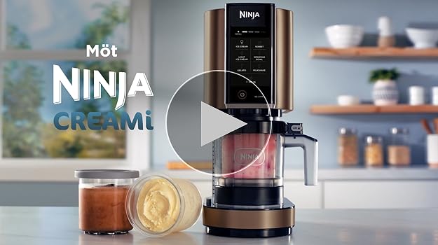 Ninja CREAMi glass- och frysta dessertmaskin med 3 behållare, 7 program för glass, gelato, sorbet, s