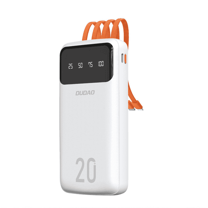 Dudao Powerbank 20000 mAh med 3 kablar