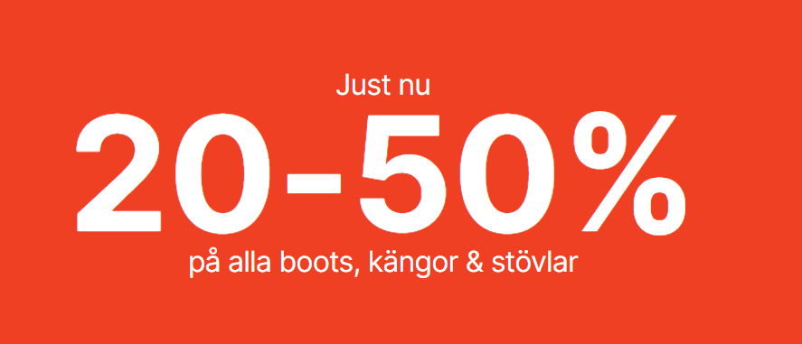 Rabatt på ALLA boots Online & i butik: Massor av modeller från 250