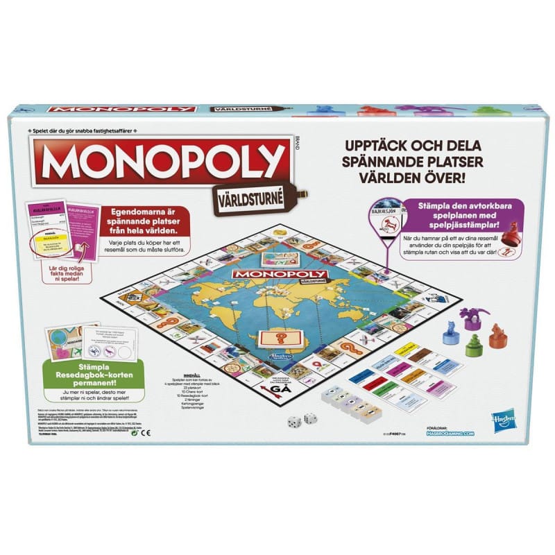 Monopoly Världsturné Brädspel Sverige