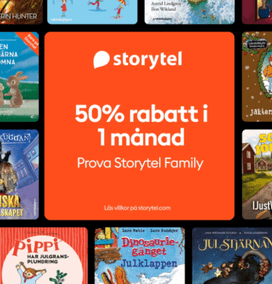 50 % rabatt i en månad – prova Storytel Family