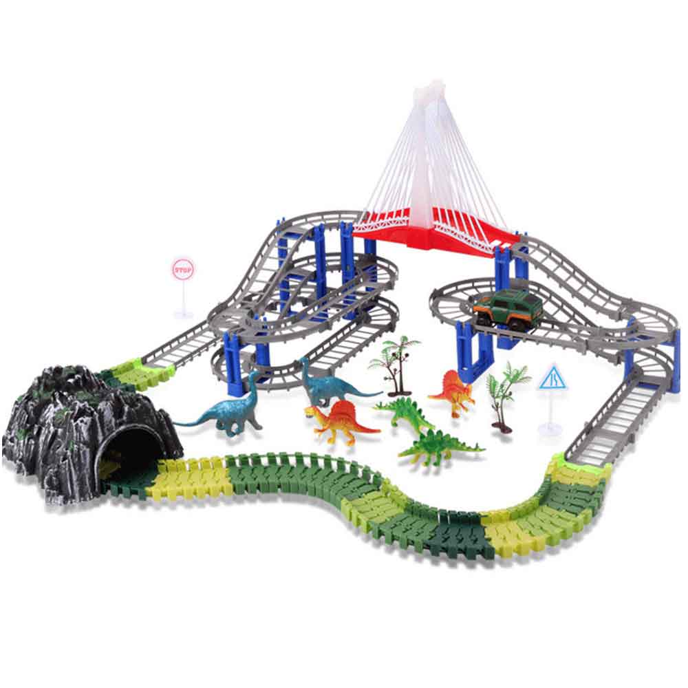 Bilbana Dino med Spännande Banslingor