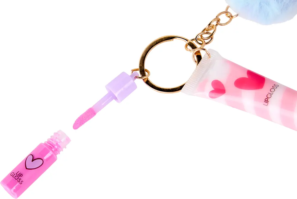 Nyckelring med Läppglans och Pompom