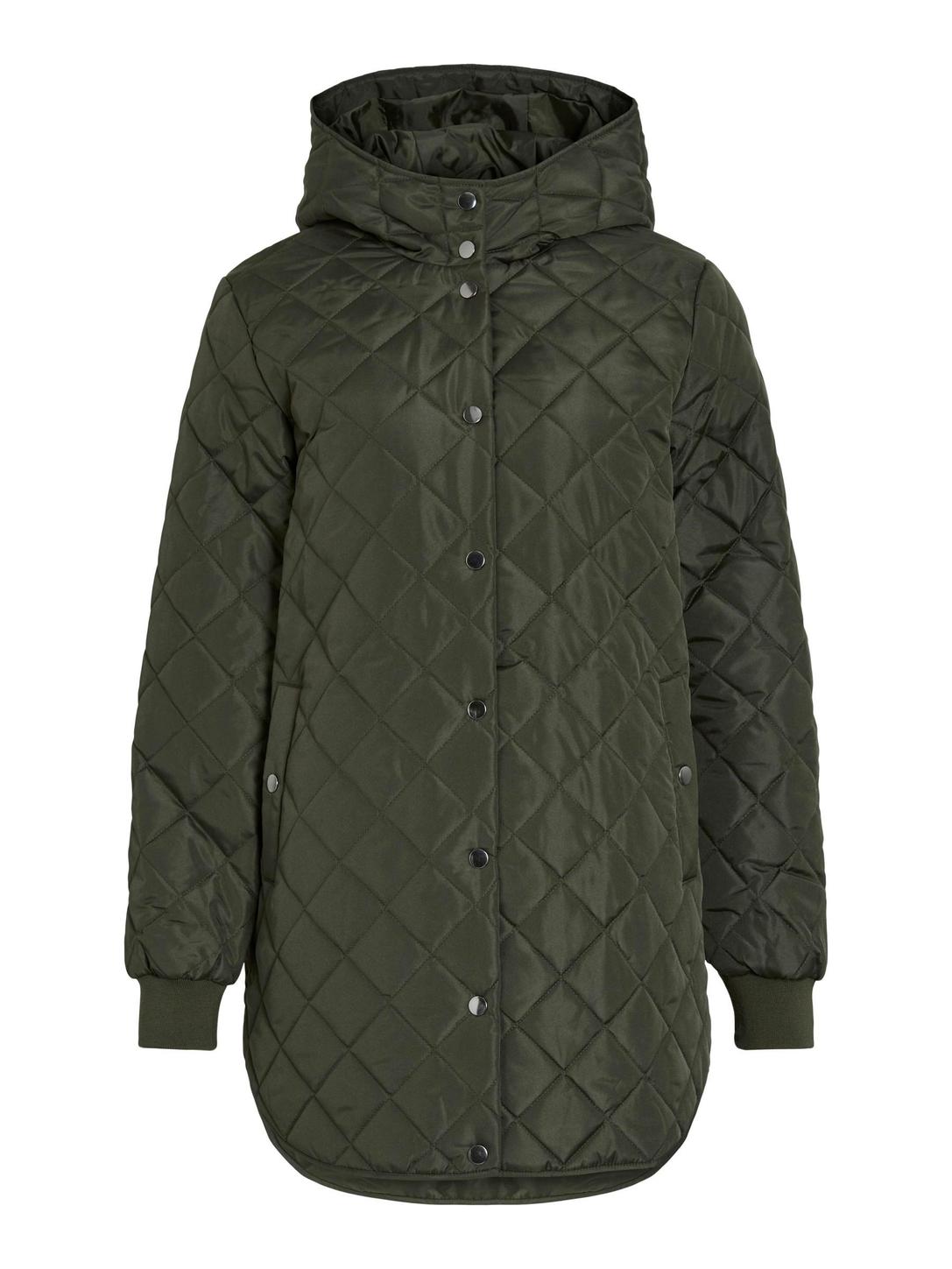 Lång Quiltad Grå Kappa från VILA