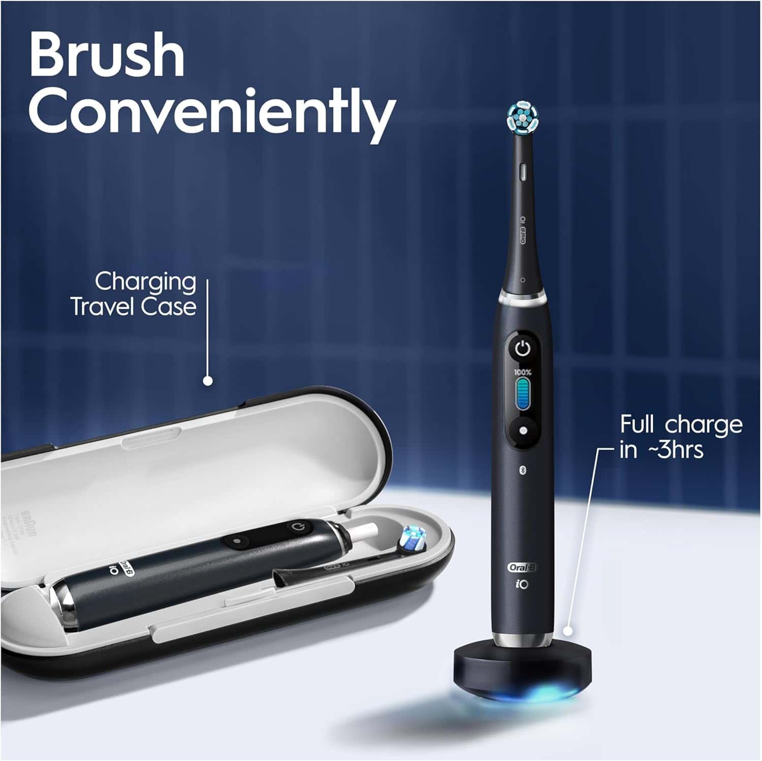 Oral-B iO 9 Eltandborste Duopack Svart Rosenkvarts