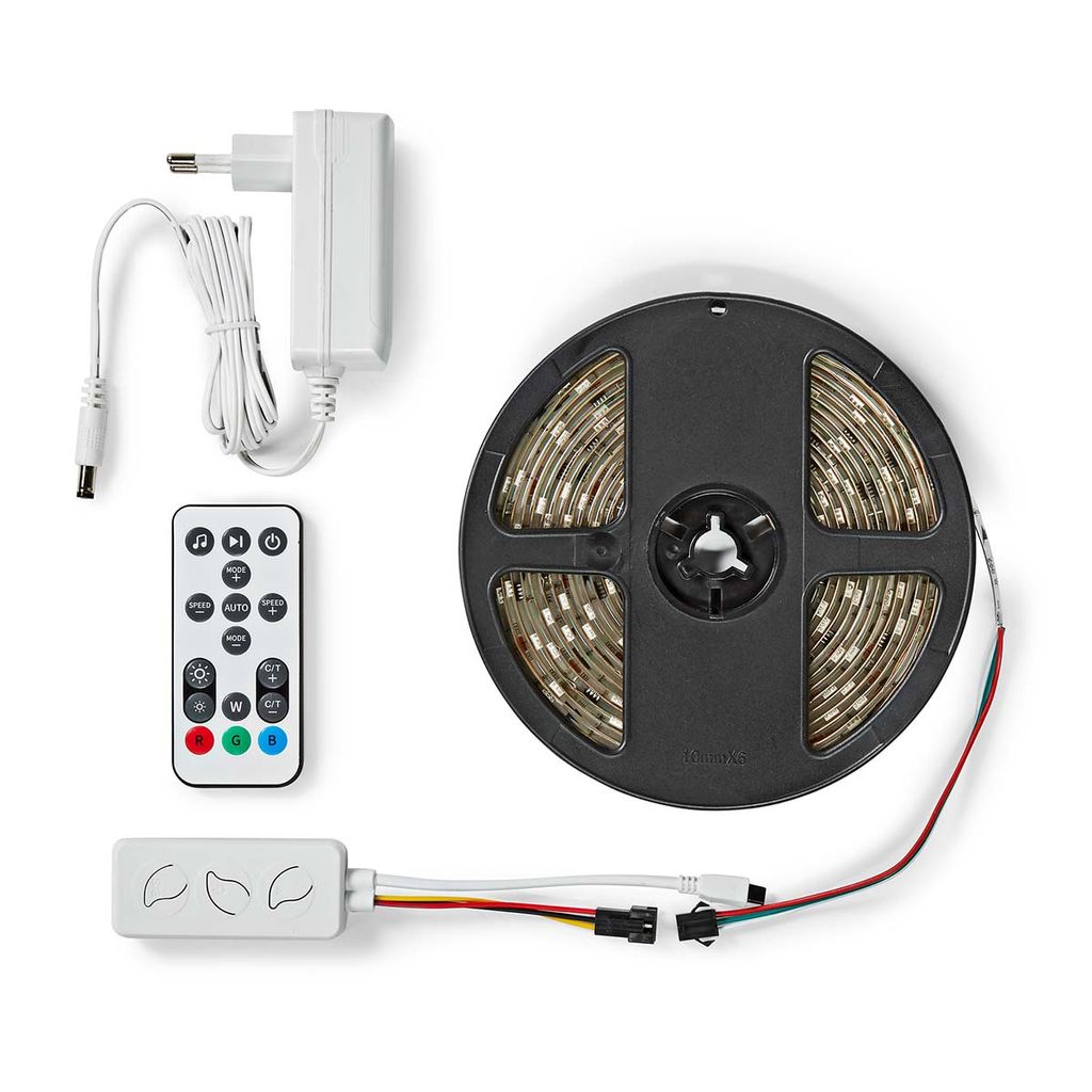 Nedis SmartLife Wi-Fi LED-remsa 5m Flerfärgad