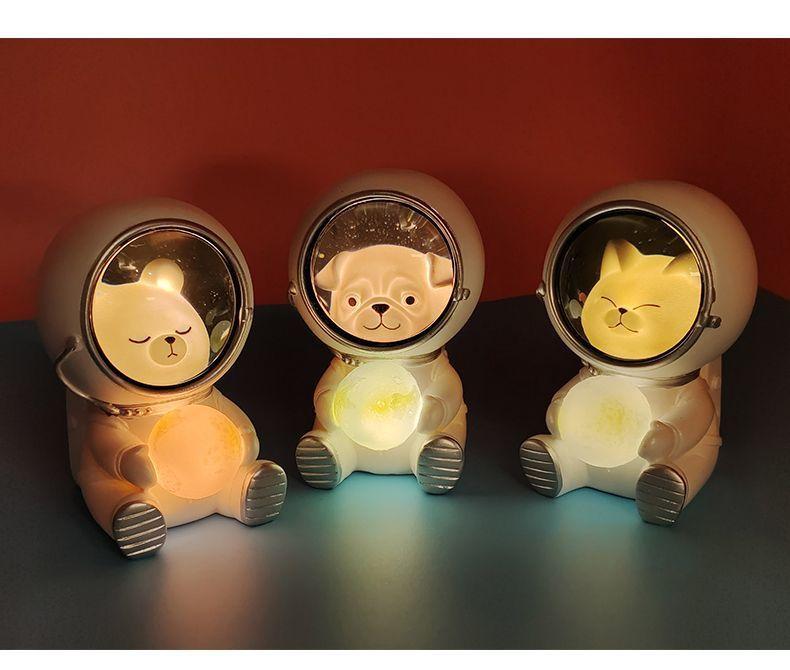 LED Astronaut Nattlampa med Djurmotiv