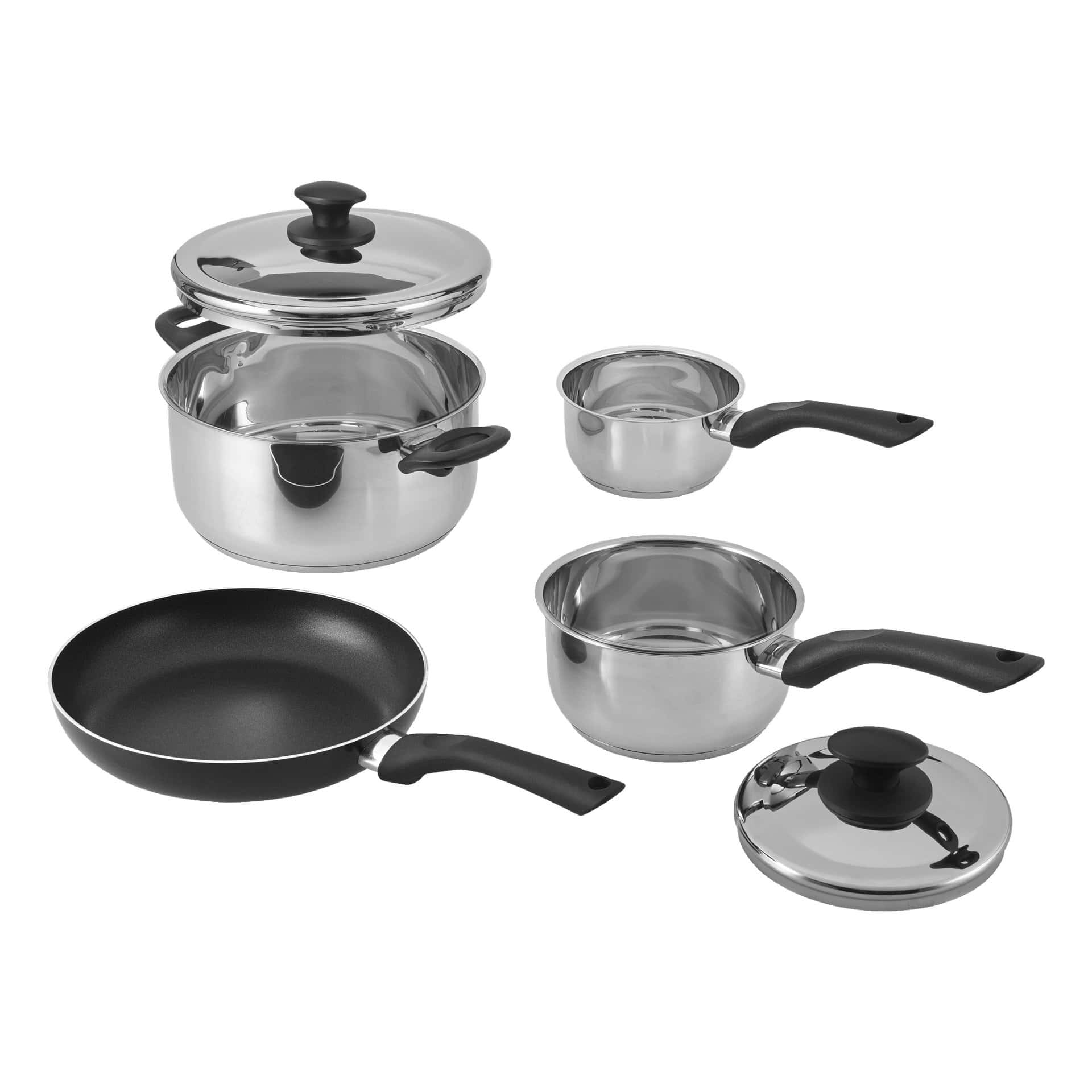 Kastrullset i Rostfritt Stål 6 Delar