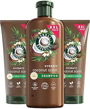 Herbal Essences Hydrate fuktschampo (1 x 680 ml) och balsam (2 x 350 ml) set med kokosdoft, från myc