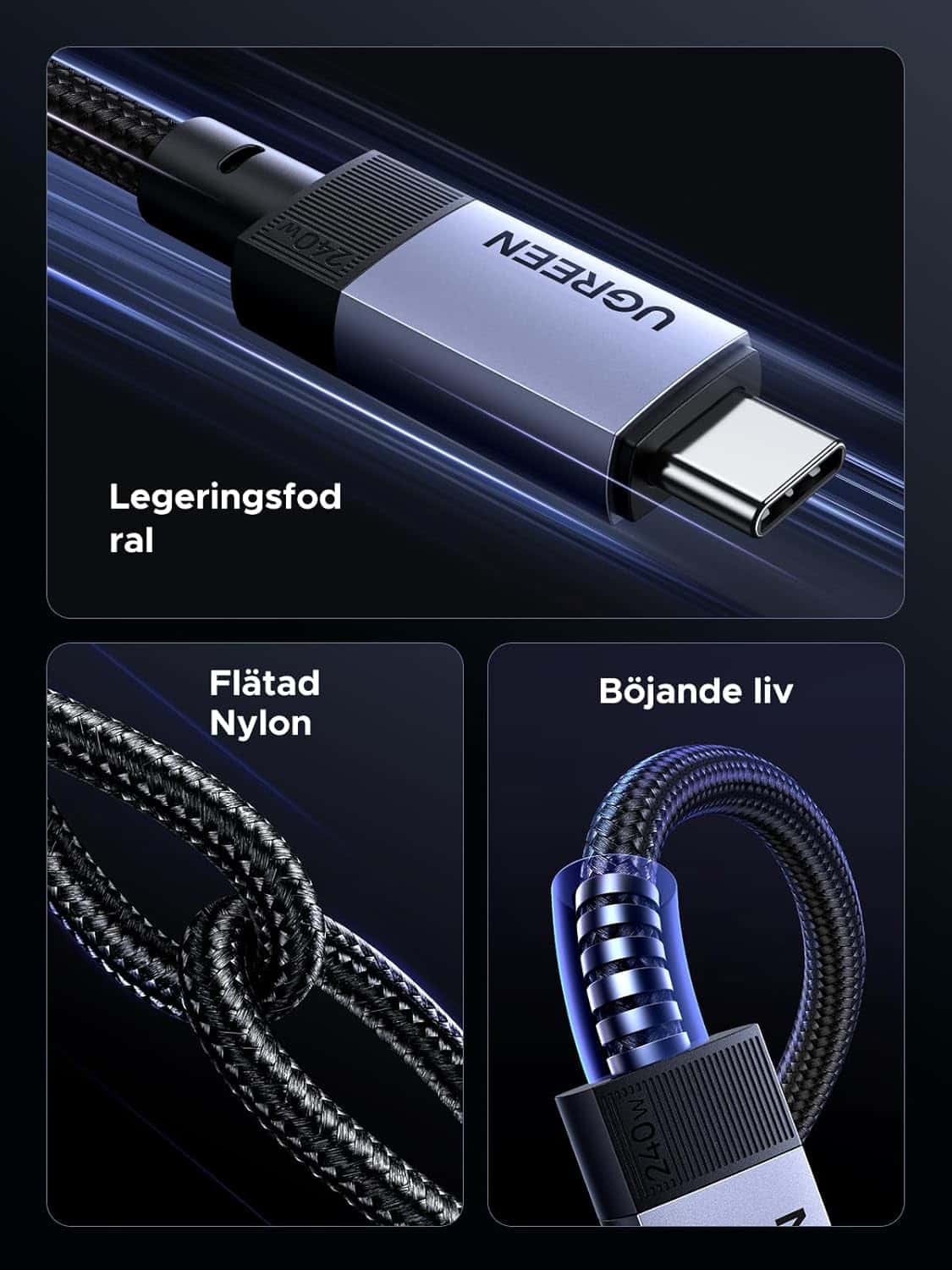UGREEN 240W USB4 Cable 1 m Fast Charging