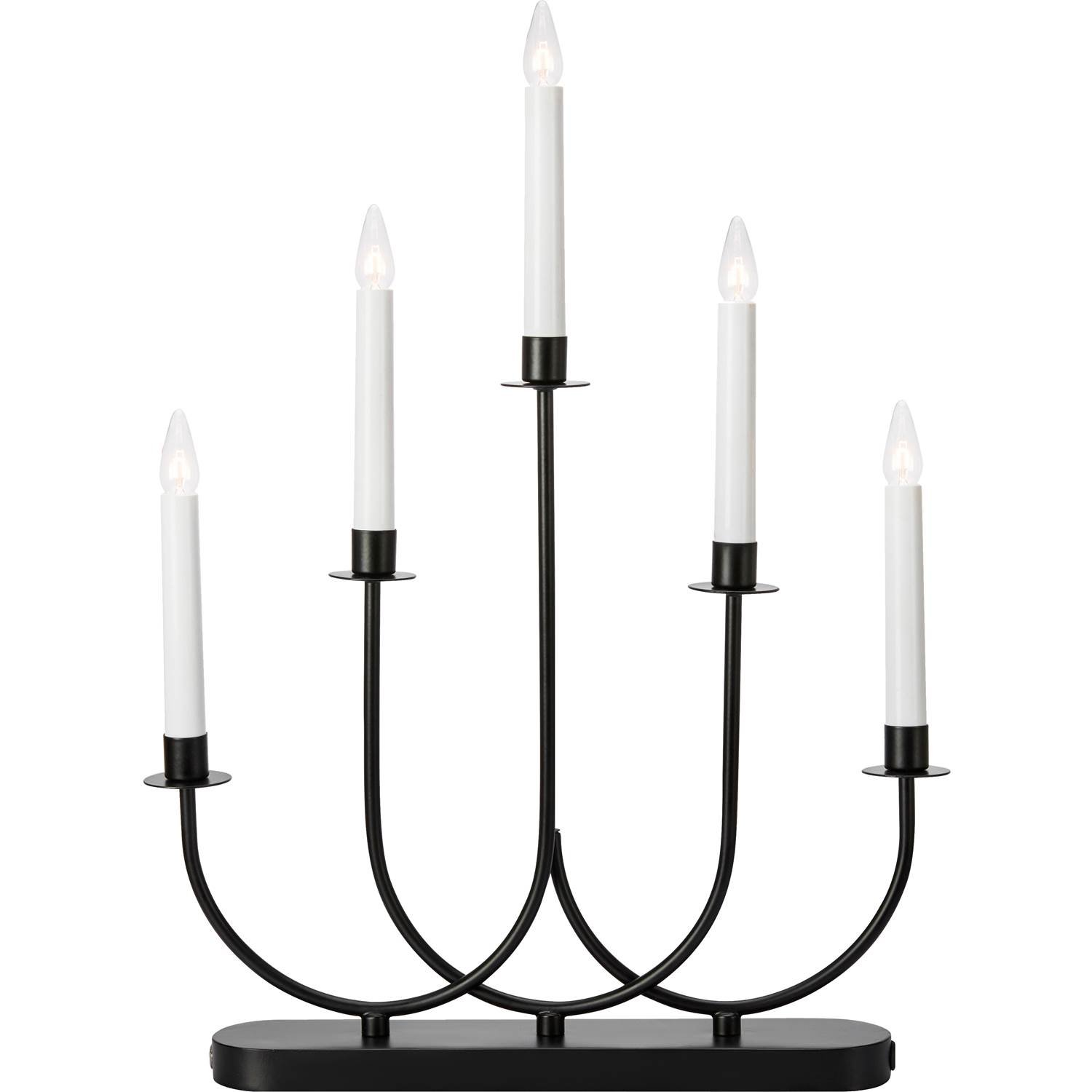 7-armad adventsljusstake Nightfall svart mässing