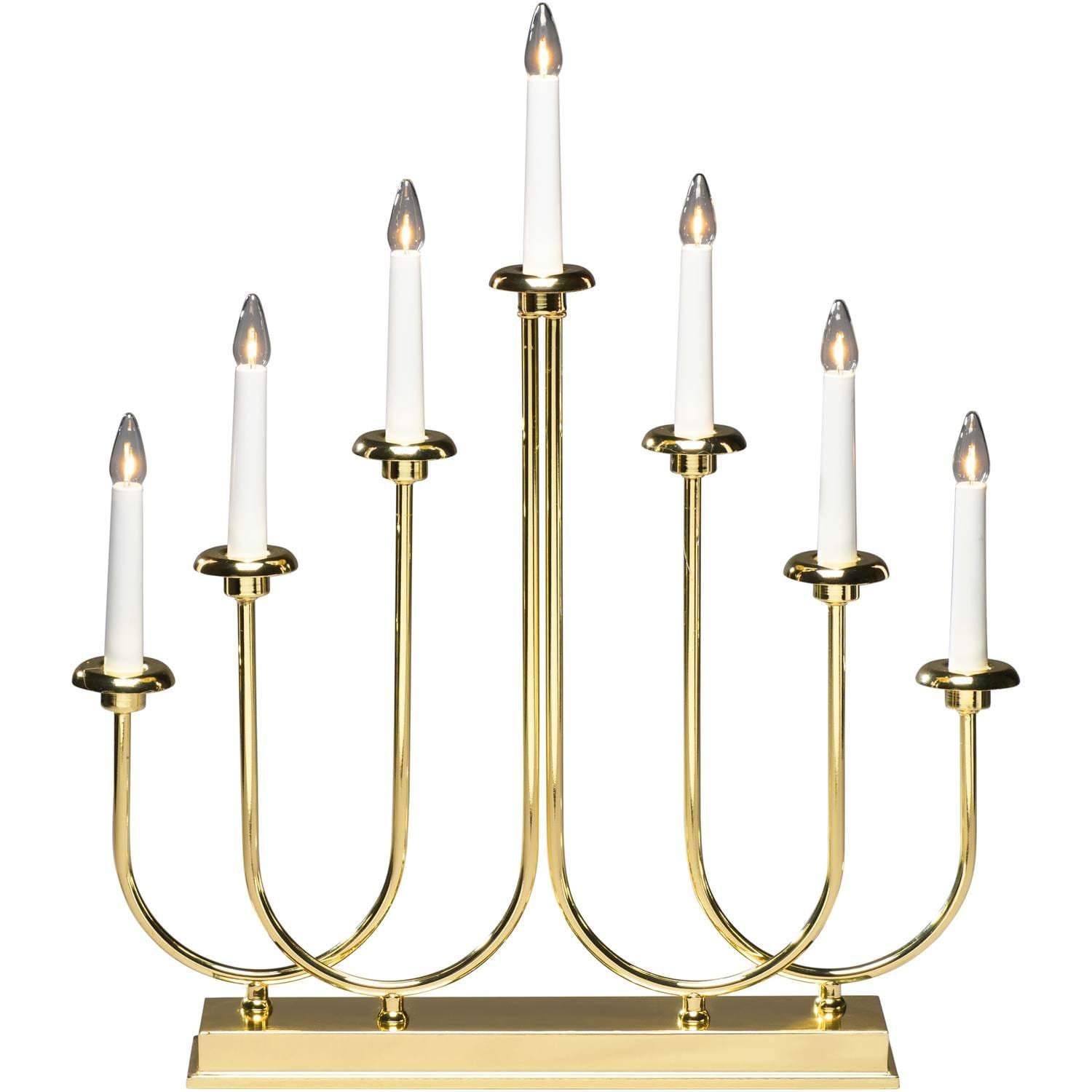 7-armad adventsljusstake Nightfall svart mässing