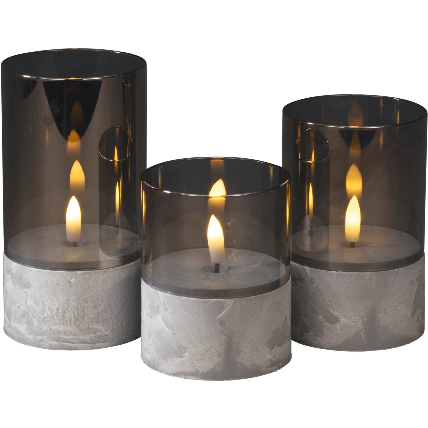 7-armad vit trä adventsljusstake Konstsmide