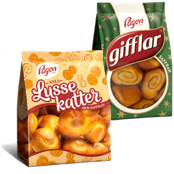 Skicka lussekatter eller gifflar via Mobila Presentkort