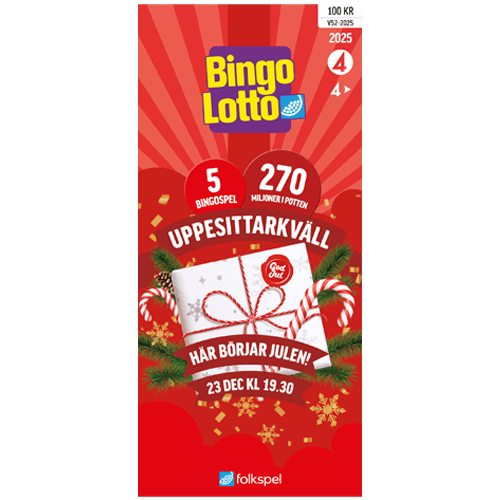 Skicka en uppesittarkväll-Bingolott via Mobila Presentkort