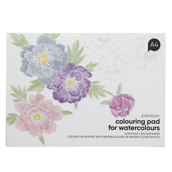 Målarbok Happiness Blooms, 40 Ark