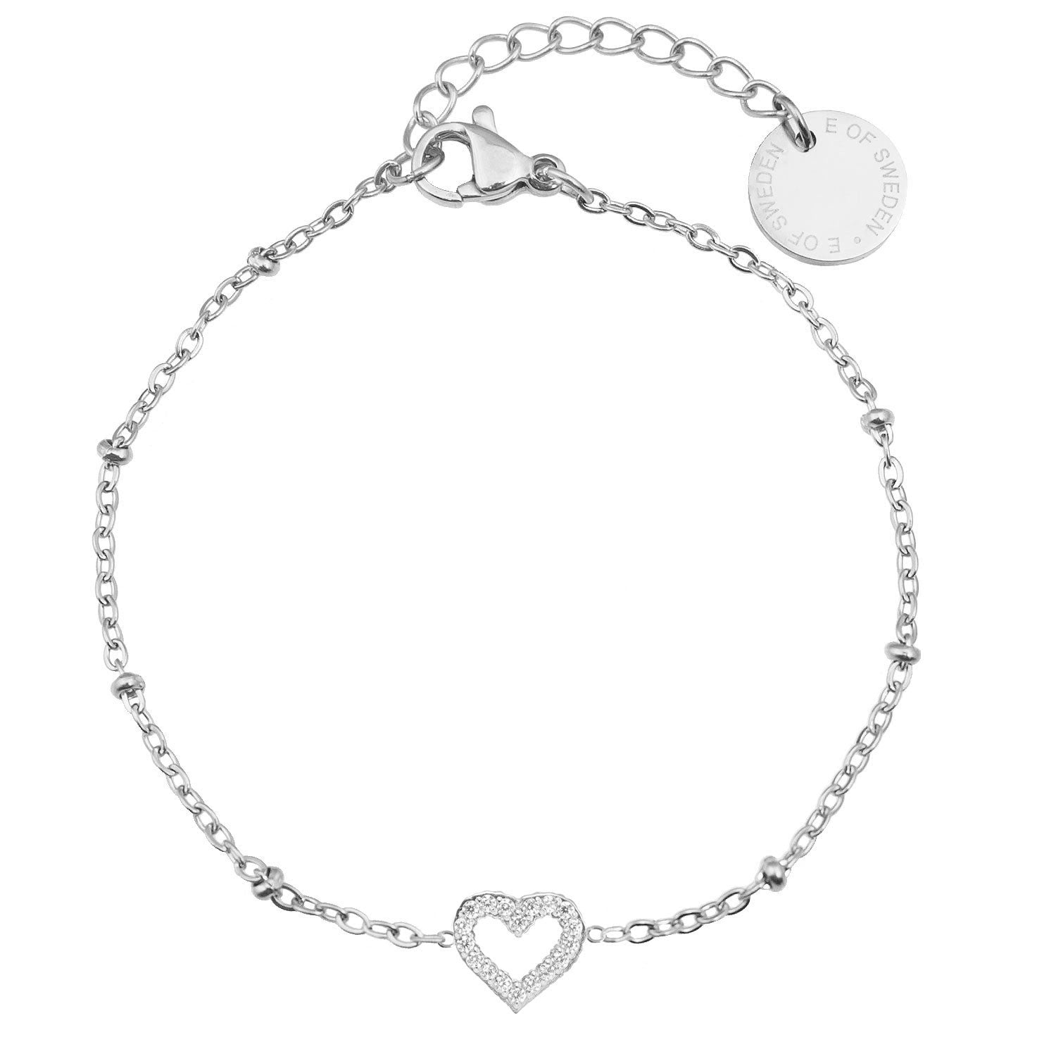 Elegant hjärtformat kristallhalsband i guld