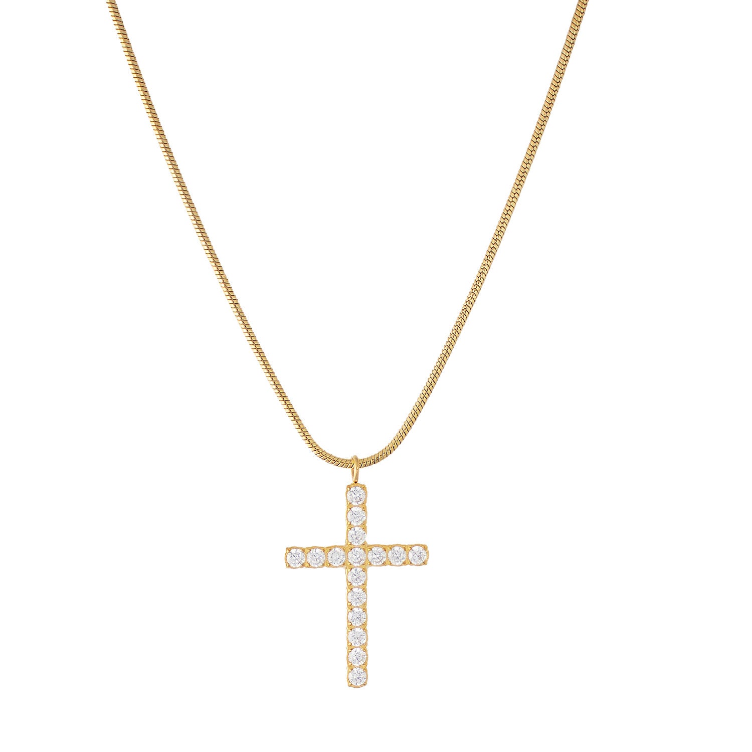 Elegant hjärtformat kristallhalsband i guld